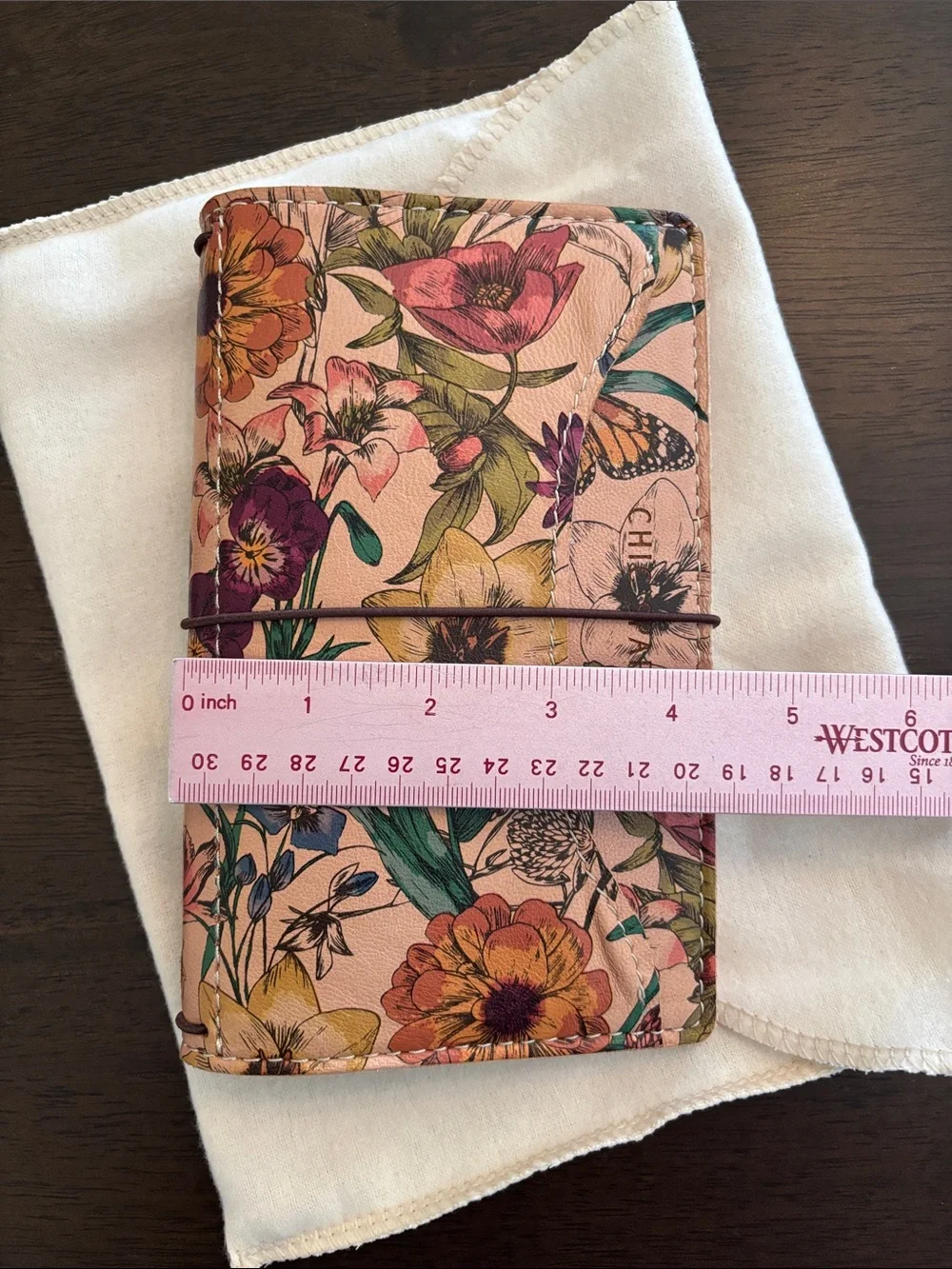 Chic Sparrow Sidekick Vintage Floral Leather Personal Size Cover Like New - Picture 8 of 16